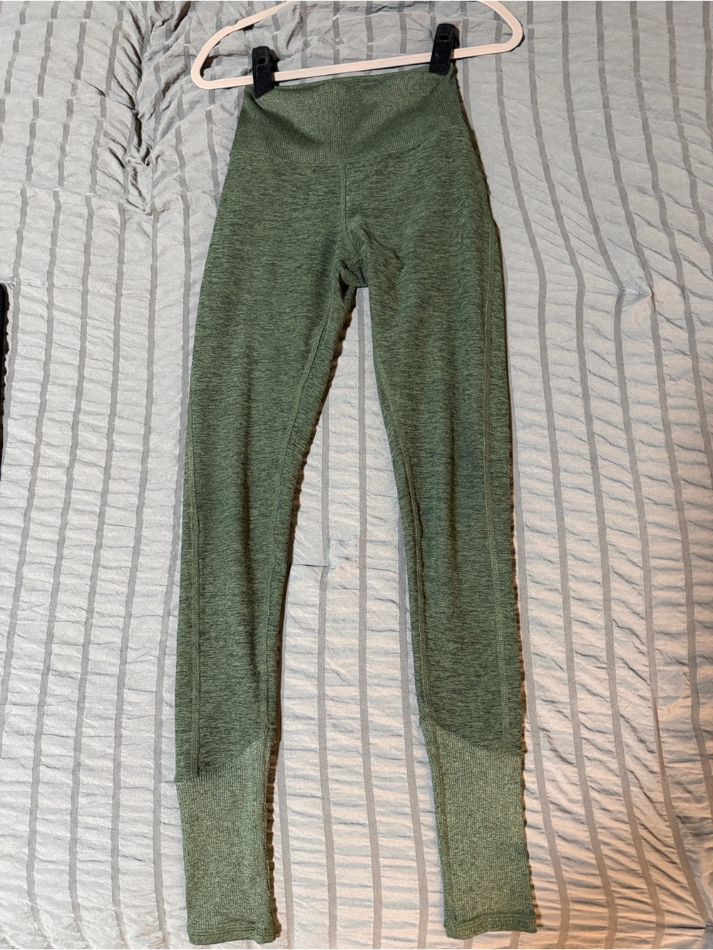ALO Yoga Alosoft Hunter Green Heather Seamless High-Waist Leggings
